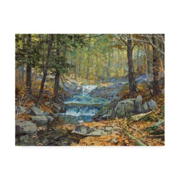 Peter Snyder 'Glen Creek Waterfalls' Canvas Art, 24x32, Trademark Fine Art, Mfr#: ALI45569-C2432GG
